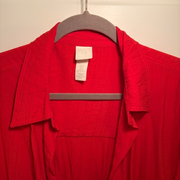 H&M red wrap-around M mini dress - Picture 4 of 12